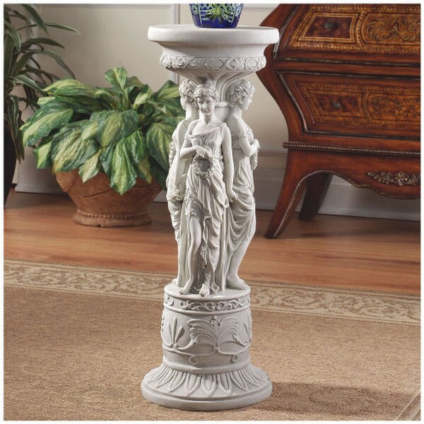 Chatsworth Manor Neoclassical Sculptural Pedestal Women Decor